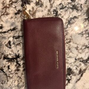 Michael Kors Burgundy Leather Wallet